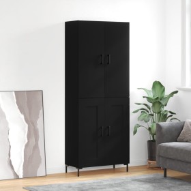 Tall black plywood sideboard 69.5x34x180 cm by vidaXL, Sideboards - Ref: Foro24-3195788, Price: 150,99 €, Discount: %