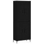 Aparador alto madera contrachapada negro 69,5x34x180 cm de vidaXL, Aparadores - Ref: Foro24-3195788, Precio: 150,99 €, Descue...