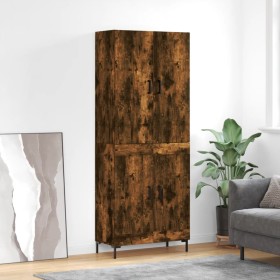 Aparador alto madera contrachapada roble ahumado 69,5x34x180 cm de vidaXL, Aparadores - Ref: Foro24-3195792, Precio: 140,99 €...