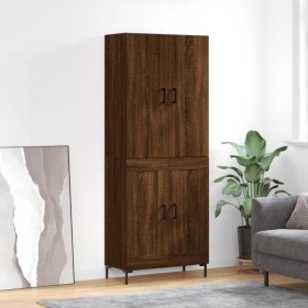 Tall oak brown plywood sideboard 69.5x34x180 cm by vidaXL, Sideboards - Ref: Foro24-3195794, Price: 143,99 €, Discount: %