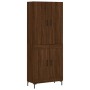 Aparador alto madera contrachapada marrón roble 69,5x34x180 cm de vidaXL, Aparadores - Ref: Foro24-3195794, Precio: 143,19 €,...