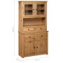 Panama style solid pine wood sideboard 93x40.5x180 cm by vidaXL, Lockers and storage cabinets - Ref: Foro24-282700, Price: 37...