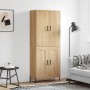 Aparador alto madera contrachapada color roble 69,5x34x180 cm de vidaXL, Aparadores - Ref: Foro24-3195798, Precio: 145,84 €, ...