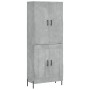 Aparador alto madera contrachapada gris hormigón 69,5x34x180 cm de vidaXL, Aparadores - Ref: Foro24-3195799, Precio: 146,53 €...