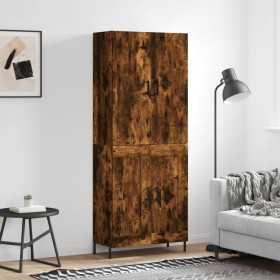 Aparador alto madera contrachapada roble ahumado 69,5x34x180 cm de vidaXL, Aparadores - Ref: Foro24-3195800, Precio: 145,99 €...