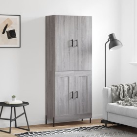 Aparador alto madera contrachapada gris sonoma 69,5x34x180 cm de vidaXL, Aparadores - Ref: Foro24-3195801, Precio: 150,99 €, ...