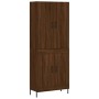 Aparador alto madera contrachapada marrón roble 69,5x34x180 cm de vidaXL, Aparadores - Ref: Foro24-3195802, Precio: 153,33 €,...