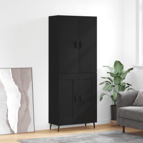 Tall black plywood sideboard 69.5x34x180 cm by vidaXL, Sideboards - Ref: Foro24-3195804, Price: 171,99 €, Discount: %