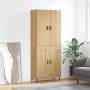 Aparador alto madera contrachapada color roble 69,5x34x180 cm de vidaXL, Aparadores - Ref: Foro24-3195806, Precio: 138,94 €, ...