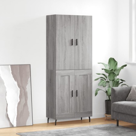 Aparador alto madera contrachapada gris sonoma 69,5x34x180 cm de vidaXL, Aparadores - Ref: Foro24-3195809, Precio: 147,64 €, ...