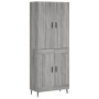 Aparador alto madera contrachapada gris sonoma 69,5x34x180 cm de vidaXL, Aparadores - Ref: Foro24-3195809, Precio: 147,64 €, ...