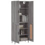 Aparador alto madera contrachapada gris sonoma 69,5x34x180 cm de vidaXL, Aparadores - Ref: Foro24-3195809, Precio: 147,64 €, ...