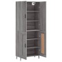 Aparador alto madera contrachapada gris sonoma 69,5x34x180 cm de vidaXL, Aparadores - Ref: Foro24-3195809, Precio: 147,64 €, ...