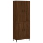 Aparador alto madera contrachapada marrón roble 69,5x34x180 cm de vidaXL, Aparadores - Ref: Foro24-3195810, Precio: 140,99 €,...