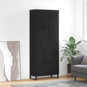 Tall black plywood sideboard 69.5x34x180 cm by vidaXL, Sideboards - Ref: Foro24-3195812, Price: 159,99 €, Discount: %