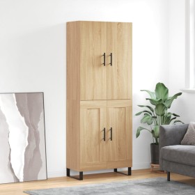 High oak-colored plywood sideboard 69.5x34x180 cm by vidaXL, Sideboards - Ref: Foro24-3195814, Price: 162,99 €, Discount: %