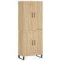 Aparador alto madera contrachapada color roble 69,5x34x180 cm de vidaXL, Aparadores - Ref: Foro24-3195814, Precio: 162,99 €, ...