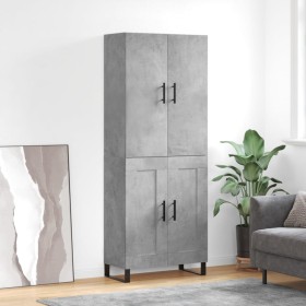 Concrete gray plywood tall sideboard 69.5x34x180 cm by vidaXL, Sideboards - Ref: Foro24-3195815, Price: 154,44 €, Discount: %