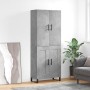 Concrete gray plywood tall sideboard 69.5x34x180 cm by vidaXL, Sideboards - Ref: Foro24-3195815, Price: 154,44 €, Discount: %