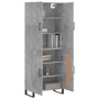 Aparador alto madera contrachapada gris hormigón 69,5x34x180 cm de vidaXL, Aparadores - Ref: Foro24-3195815, Precio: 154,44 €...