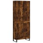 Aparador alto madera contrachapada roble ahumado 69,5x34x180 cm de vidaXL, Aparadores - Ref: Foro24-3195816, Precio: 155,99 €...