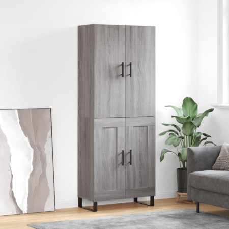 Aparador alto madera contrachapada gris sonoma 69,5x34x180 cm de vidaXL, Aparadores - Ref: Foro24-3195817, Precio: 154,99 €, ...