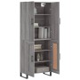 Aparador alto madera contrachapada gris sonoma 69,5x34x180 cm de vidaXL, Aparadores - Ref: Foro24-3195817, Precio: 154,99 €, ...