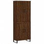 Aparador alto madera contrachapada marrón roble 69,5x34x180 cm de vidaXL, Aparadores - Ref: Foro24-3195818, Precio: 154,48 €,...