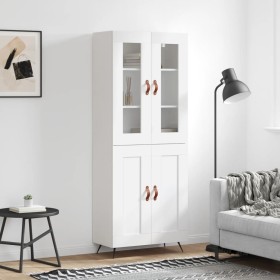 Tall white plywood sideboard 69.5x34x180 cm by vidaXL, Sideboards - Ref: Foro24-3198313, Price: 154,48 €, Discount: %