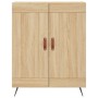 Aparador alto madera contrachapada color roble 69,5x34x180 cm de vidaXL, Aparadores - Ref: Foro24-3198316, Precio: 155,06 €, ...