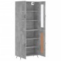 Aparador alto madera contrachapada gris hormigón 69,5x34x180 cm de vidaXL, Aparadores - Ref: Foro24-3198317, Precio: 156,25 €...