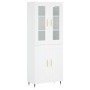 Aparador alto madera contrachapada blanco 69,5x34x180 cm de vidaXL, Aparadores - Ref: Foro24-3198321, Precio: 176,99 €, Descu...