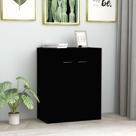 Black plywood sideboard 60x30x75 cm by vidaXL, Sideboards - Ref: Foro24-800730, Price: 49,43 €, Discount: %