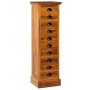 Solid teak wood 10-drawer cabinet 35x30x120 cm by vidaXL, Drawers - Ref: Foro24-289066, Price: 182,99 €, Discount: %