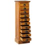 Solid teak wood 10-drawer cabinet 35x30x120 cm by vidaXL, Drawers - Ref: Foro24-289066, Price: 182,99 €, Discount: %