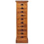 Solid teak wood 10-drawer cabinet 35x30x120 cm by vidaXL, Drawers - Ref: Foro24-289066, Price: 182,99 €, Discount: %