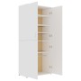 Mueble zapatero de madera contrachapada blanco 80x39x178 cm de vidaXL, Zapateros y organizadores de calzado - Ref: Foro24-802...