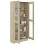 Vitrina de madera de ingeniería roble Sonoma 82,5x30,5x185,5 cm de vidaXL, Librerías y estanterías - Ref: Foro24-802771, Prec...