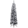 Schlanker Weihnachtsbaum mit Lichtern, Kugeln und grünem Schnee 120 cm von vidaXL, Weihnachtsbäume - Ref: Foro24-3077855, Pre...