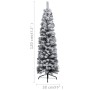 Schlanker Weihnachtsbaum mit Lichtern, Kugeln und grünem Schnee 120 cm von vidaXL, Weihnachtsbäume - Ref: Foro24-3077855, Pre...