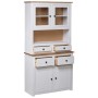 White Panama style solid pine wood sideboard 93x40.5x180 cm by vidaXL, Lockers and storage cabinets - Ref: Foro24-282702, Pri...