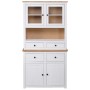 White Panama style solid pine wood sideboard 93x40.5x180 cm by vidaXL, Lockers and storage cabinets - Ref: Foro24-282702, Pri...