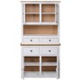 White Panama style solid pine wood sideboard 93x40.5x180 cm by vidaXL, Lockers and storage cabinets - Ref: Foro24-282702, Pri...