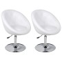 Kitchen stools 2 units white synthetic leather by vidaXL, Kitchen stools - Ref: Foro24-240452, Price: 189,99 €, Discount: %