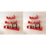 Wall shelves 6 units red by vidaXL, Shelves and shelves - Ref: Foro24-275990, Price: 128,97 €, Discount: %