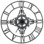 Reloj de pared de metal plateado 78 cm de vidaXL, Relojes de pared - Ref: Foro24-321457, Precio: 81,99 €, Descuento: %