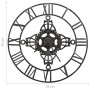 Reloj de pared de metal plateado 78 cm de vidaXL, Relojes de pared - Ref: Foro24-321457, Precio: 81,99 €, Descuento: %