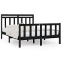 Black solid wood bed frame 120x200 cm by vidaXL, Beds and slatted bases - Ref: Foro24-3107027, Price: 169,01 €, Discount: %