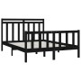 Black solid wood bed frame 120x200 cm by vidaXL, Beds and slatted bases - Ref: Foro24-3107027, Price: 169,01 €, Discount: %