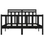 Black solid wood bed frame 120x200 cm by vidaXL, Beds and slatted bases - Ref: Foro24-3107027, Price: 169,01 €, Discount: %